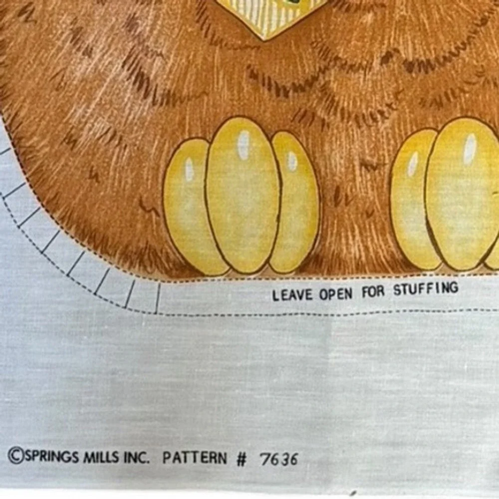 Vintage 70s‎ Owl Cut N Sew Pattern Pillow Amorphic Springs Mills #7636 Uncut